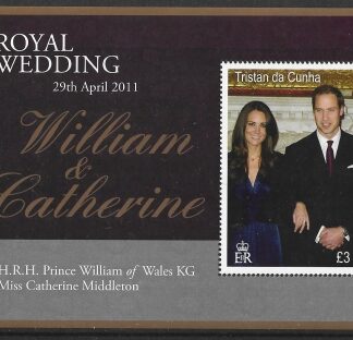 2011  Tristan da Cunha.  MS.1022  Royal Wedding. mini sheet  U/M (MNH)