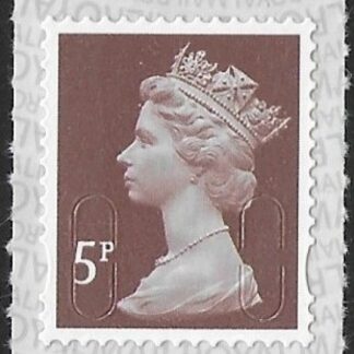 U2922  5p dull red brown 2B 'M17L'  SBP s/L   DLR U/M (MNH)