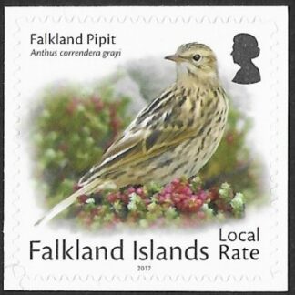 2017  Falkland Islands. SG.1380  Falkland Pipit  (self adhesive booklet stamp.) 1 value U/M (MNH)