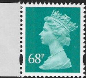U3060 68p 2B turquoise green 'M11L' 'MPIL' gravure DY3 Walsall U/M (MNH)