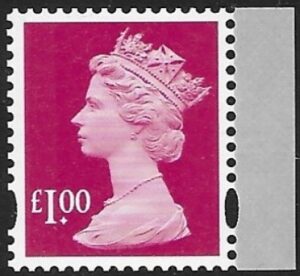U3061 £1 magenta 2B 'M17'L 'MPIL' gravure DY21 ISP U/M (MNH)