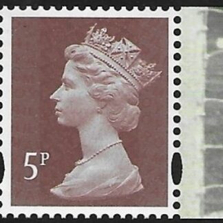 U3072  5p  2B  red brown  'M13L'  'MPIL'   DY7 Walsall  U/M (MNH)