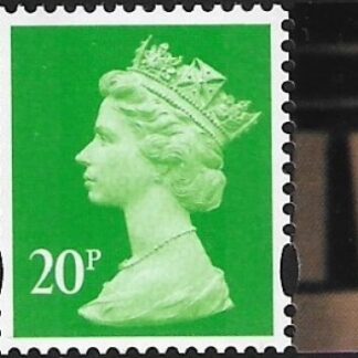 U3075  20p  2B  bright green 'M12L'  'MPIL'  DY6 Cartor  U/M  (MNH)