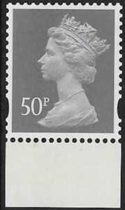 U3077  50p 2B grey  'M15L'  'MPIL'  DY14 ISP  U/M  (MNH)
