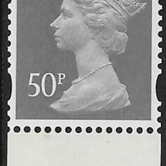 U3077  50p 2B grey  'M15L'  'MPIL'  DY14 ISP  U/M  (MNH)