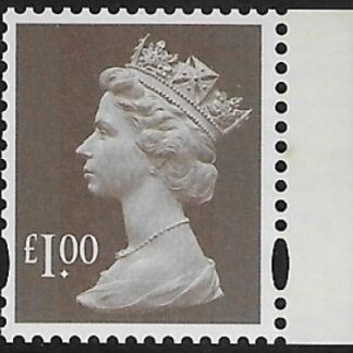 U3082  £1.00  2B bistre brown  'M15L'  'MPIL'   DY14 ISP  U/M (MNH)