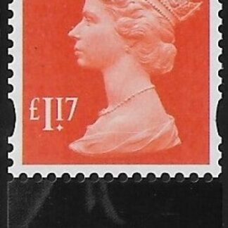 U3084 £1.17 2B  orange-red  'M17L'  'MPIL'   DY24  ISP  U/M (MNH)