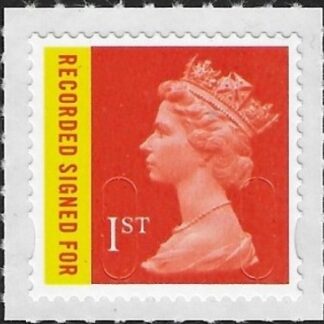 U3045  1st bright orange & yellow   recorded  'MAIL'  U/M (MNH)
