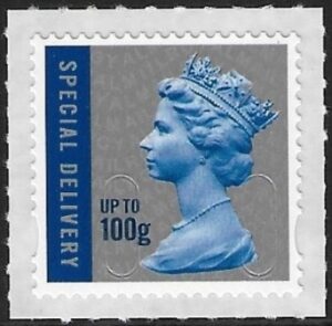 U3051  100gm blue & silver special delivery M17L plain backing  DLR U/M (MNH)
