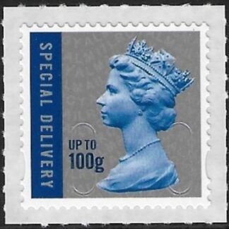 U3051  100gm blue & silver special delivery M17L plain backing  DLR U/M (MNH)
