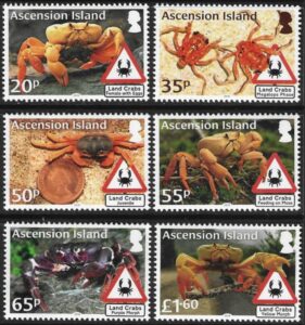2018 Ascension Island. SG.1280-5 Land Crabs. set 6 values U/M (MNH)