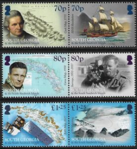 2018 South Georgia. SG701-6 Mapping. set of 6 values U/M (MNH)