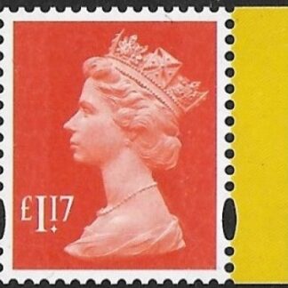 U3084a   £1.17 2B  orange-red  'M18L'  'M_IL'   (missing 'P')  DY25   ISP  U/M (MNH)