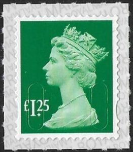 U2938  £1.25  green M18L  SBP L/s  ISP  U/M (MNH)