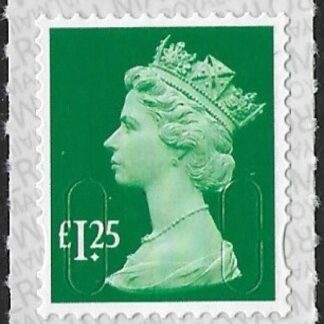 U2938  £1.25  green M18L  SBP L/s  ISP  U/M (MNH)