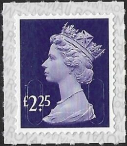 U2957  £2.25 deep violet  'M18L'   SBP L/s  ISP  U/M (MNH)