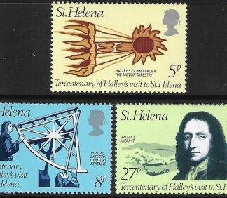 1977  St Helena SG.335-7  Tercentenary of Halleys Comet Visit. set 3 values U/M (MNH)