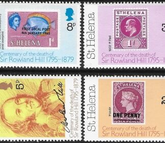 1979  St Helena. SG.351-4   Death Centenary of Rowland Hill. set 4 values U/M (MNH)