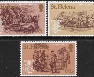 1980 St. Helena. SG.358-60  Centenary of Empress Eugenie's Visit. set 3 values  U/M (MNH)