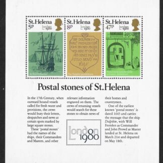 1980 St. Helena.  MS.365  London International Stamp Exhibition.  Mini Sheet. U/M (MNH)