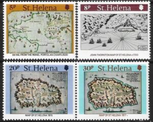 1981 St. Helena. SG.373-6  Early Maps. set 4 values  U/M (MNH)