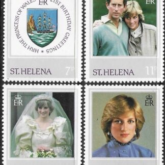 1982  St.Helena. SG.397-400 21st Birthday of Princess of Wales. set 4 values U/M (MNH)