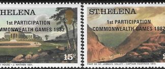 1982 St Helena. SG.401-2 Commonwealth Games Brisbane. set 2 values U/M (MNH)