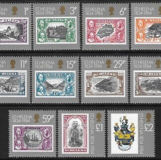 1984 St Helena.  SG.425-35  150th Anniversary of St Helena as a British Colony. set 11 values. U/M (MNH)