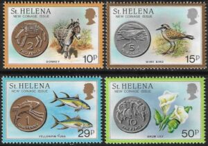 1984 St Helena  SG.442-5  New Coinage  set of 4 values U/M (MNH)