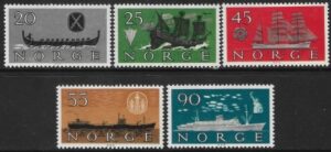 1960 Norway SG.501-5 Norwegian Ships. set 5 values U/M (MNH)