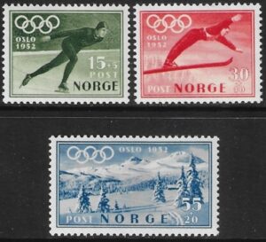1951 Norway. SG.434-6 Sixth Winter Olympic Games. set 3 values U/M (MNH)