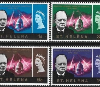 1966  St Helena.  SG.201-4  Churchill Centenary.  set 4 values U/M (MNH)