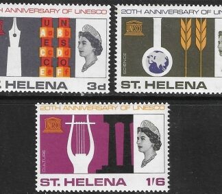 1966  St Helena.  SG.209-11  20th Anniversary of UNESCO. set 3 values U/M (MNH)