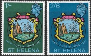 1967 St Helena. SG.212-3  New Constitution. set 2 values U/M (MNH