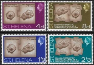 1968  St Helena.  SG.218-21  30th Anniv. of Tristan da Cunha as a dependency of St Helena . set 4 values U/M (MNH)
