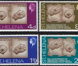 1968  St Helena.  SG.218-21  30th Anniv. of Tristan da Cunha as a dependency of St Helena . set 4 values U/M (MNH)