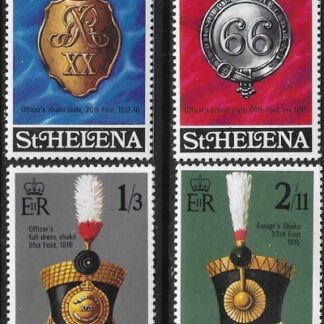 1970  St Helena.  SG.257-60  Military Equipment. 1st series  set 4 values U/M (MNH)