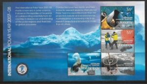 2008 Australian Antarctic. MS.184 International Polar Year. mini sheet U/M (MNH)