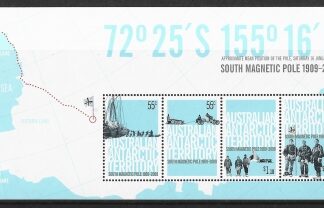 2009 Australian Antarctic.  MS.189  Centenary of First Expedition to South Pole.  mini sheet. U/M (MNH)