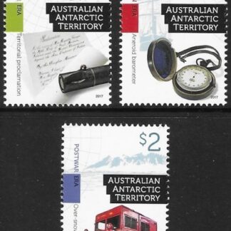 2017  Australian Antarctic.  SG.276-8  Cultural Heritage.  set 3 values. U/M (MNH)
