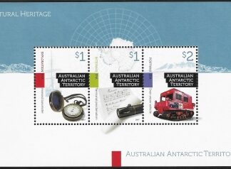 2017  Australian Antarctic.  MS.279  Cultural Heritage. mini sheet  U/M (MNH)