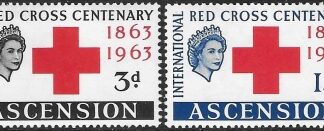 1963  Ascension Island.  SG.85-6  Red Cross Centenary. set 2 values U/M (MNH)