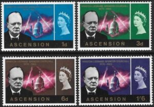 1966 Ascension Island. SG.91-4 Churchill Commemoration. set 4 values U/M (MNH)