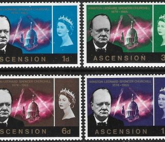 1966  Ascension Island.  SG.91-4  Churchill Commemoration.  set 4 values U/M (MNH)
