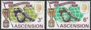 1966 Ascension Island. SG.95-6 World Cup Football Championships. set 2 values U/M (MNH)