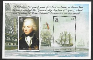 2005 Ascension Island. MS.920 Bicentenary of Battle of Trafalgar (1st series) mini sheet U/M (MNH)