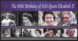 2006 Ascension Island. MS.949 80th Birthday of Queen Elizabeth II mini sheet U/M (MNH)