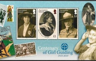 2010  Ascension Island.  MS.1073  Centenary of Girl Guiding. mini sheet U/M (MNH)