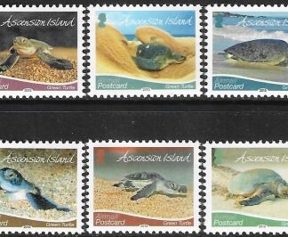 2015 Ascension Island SG1214-9 Green Turtles Set 6 Values U/M (MNH)