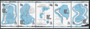 1994 British Indian Ocean Territory.  SG.147-51 18th Century maps. set 5 values U/M (MNH)